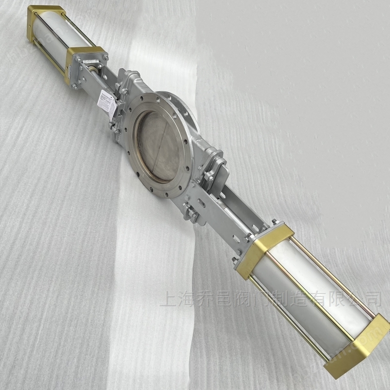 双气缸气动两向开不锈钢插板阀 双气缸气动两向开不锈钢插板阀