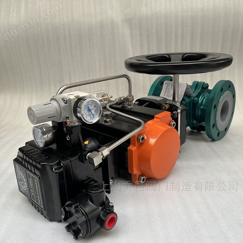带定位器<strong>气动衬氟调节球阀</strong> 带定位器<strong>气动衬氟调节球阀</strong>