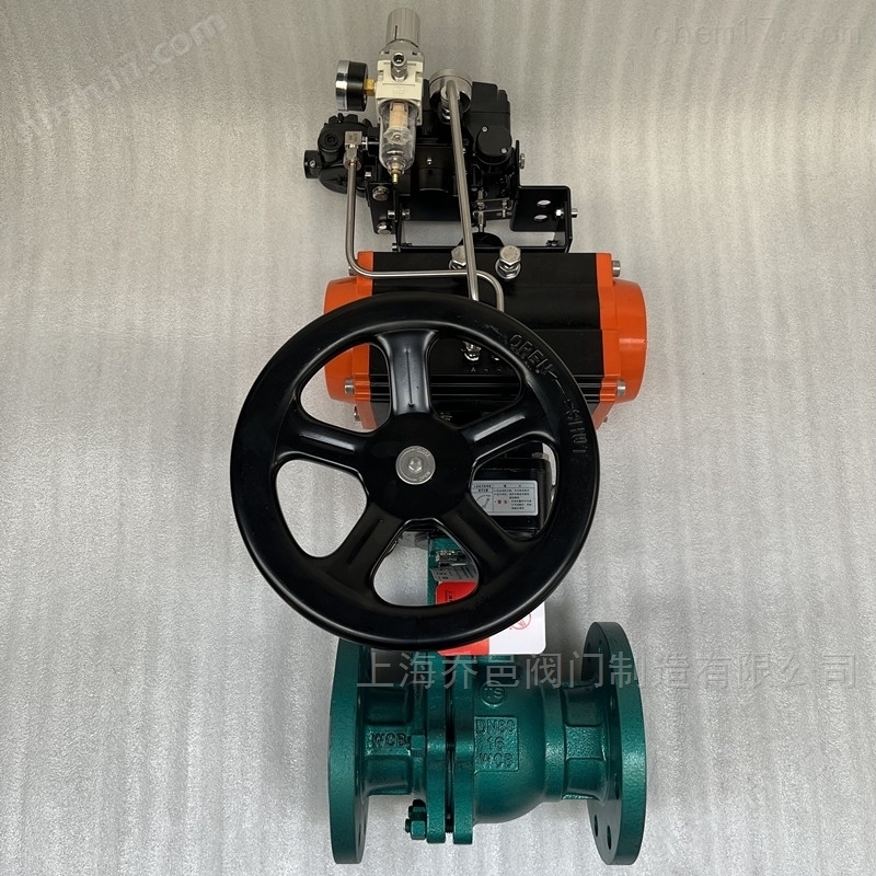 气动V型衬PFA切断球阀 气动V型衬PFA切断球阀