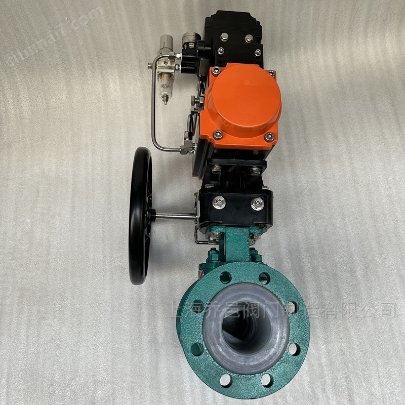 气动衬氟调节V形球阀 气动衬氟调节V形球阀