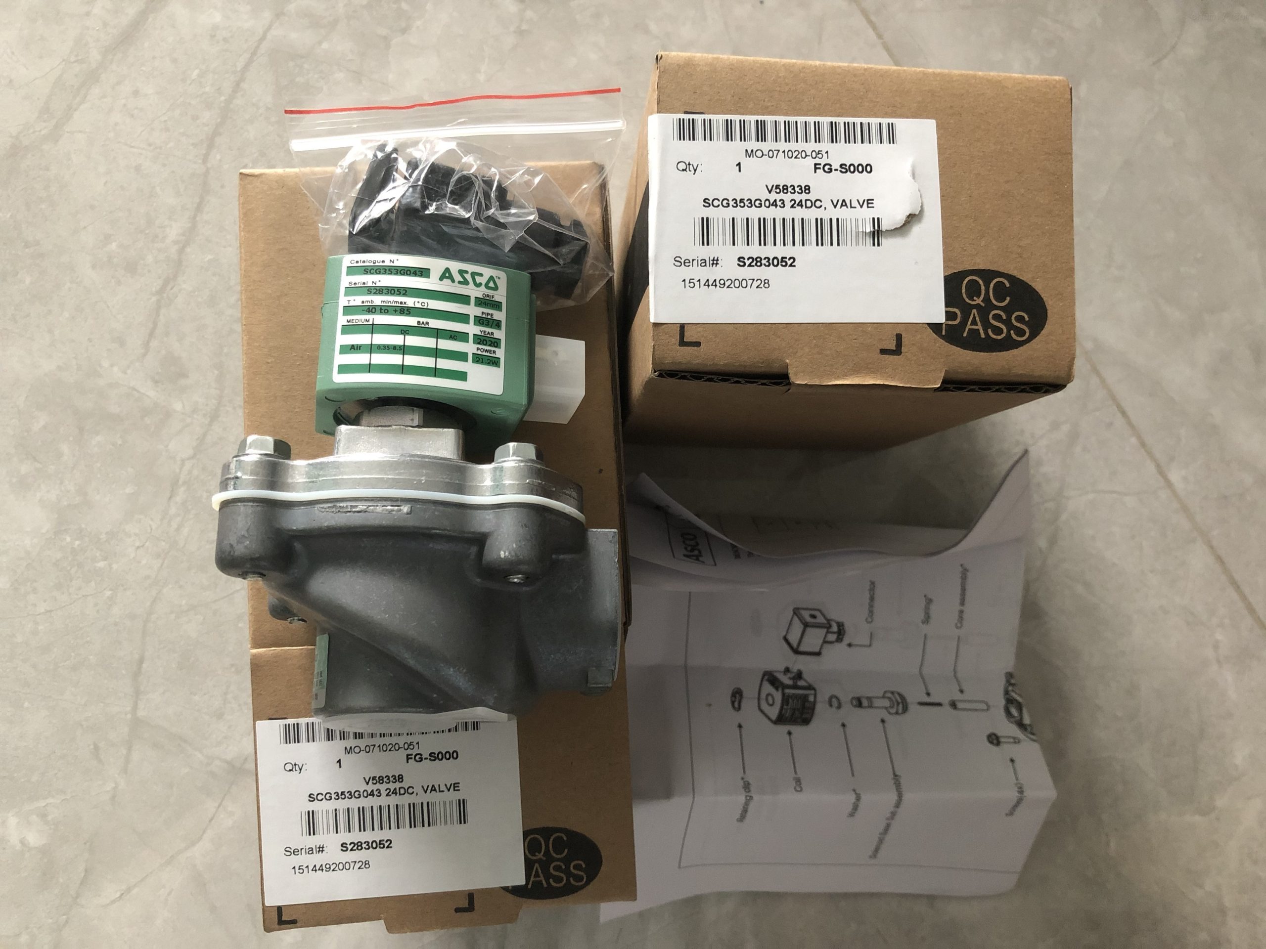 EF8320G174 24VDC-ASCO气动电磁阀故障如何检查 