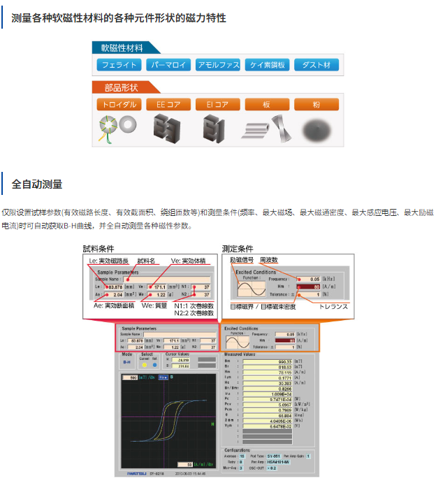 iwatsu分析仪B-H全自动精准高频铁芯损耗测量介绍？ 