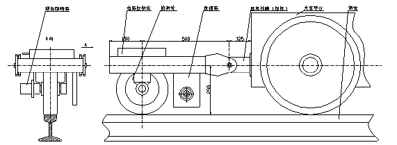 XT-LWXZ型走行位置检测装置安装示意图 